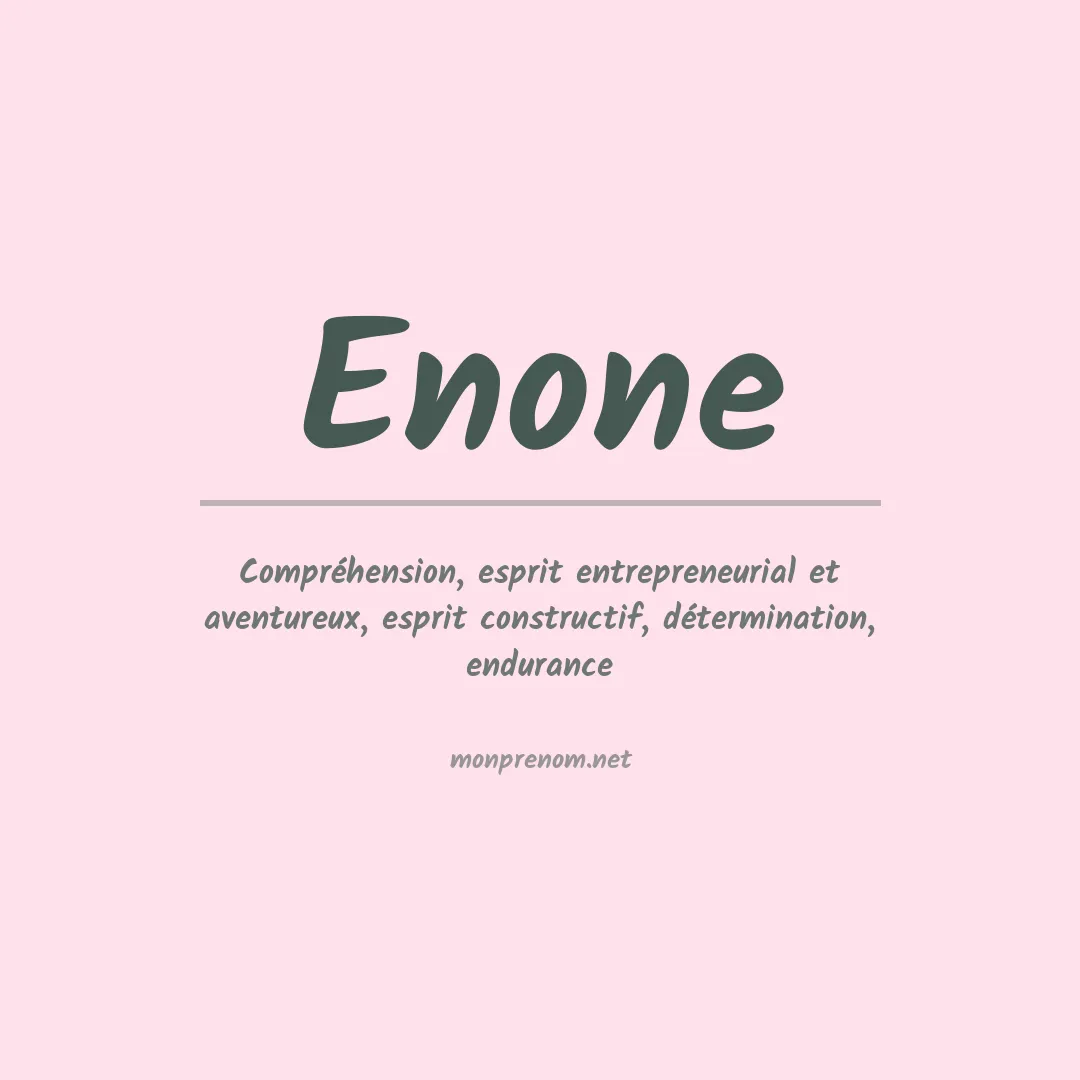Signification du prénom Enone