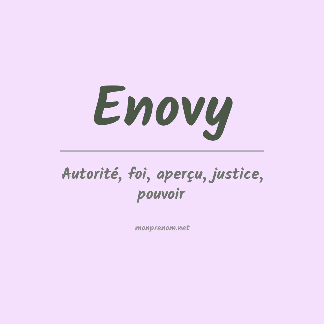 Signification du prénom Enovy