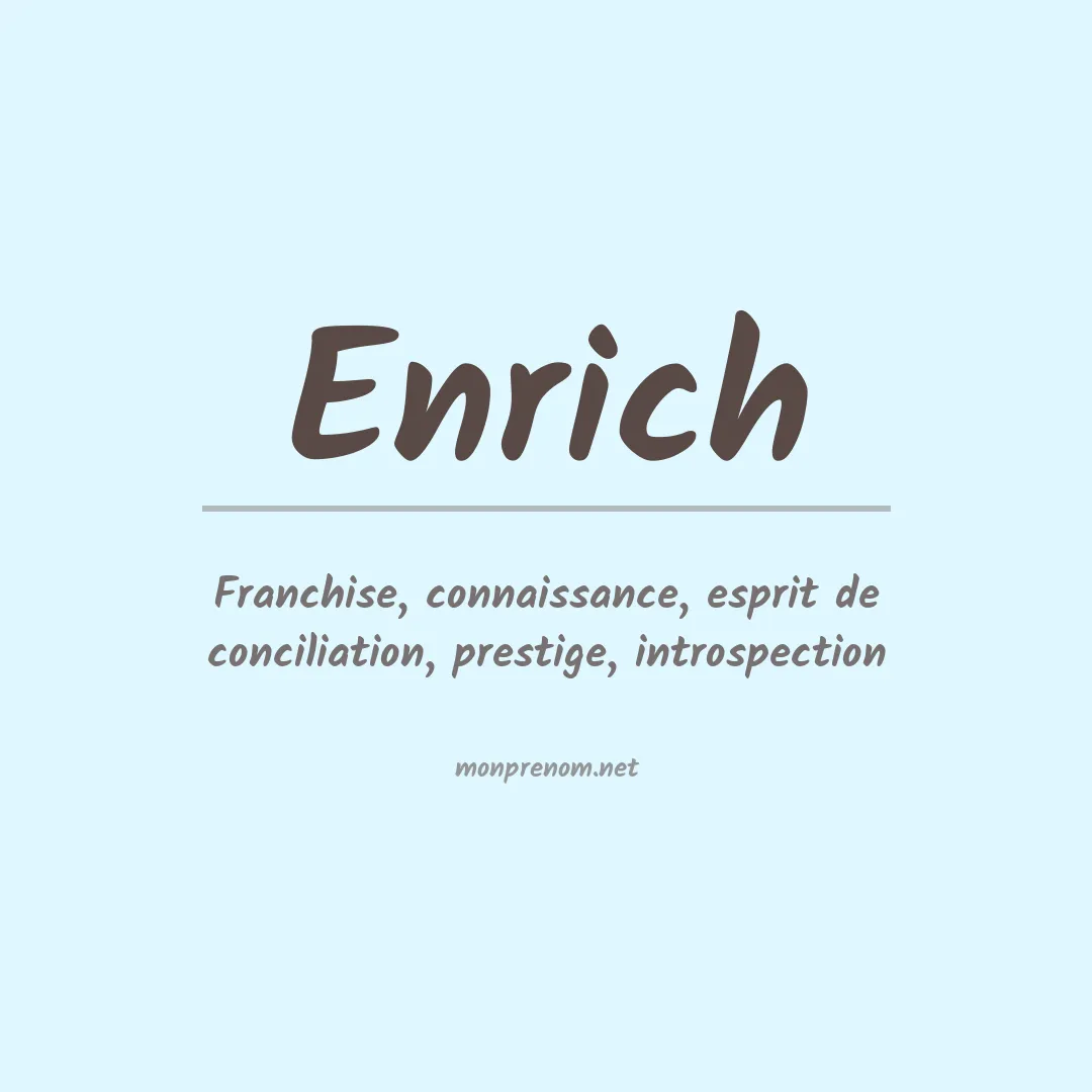 Signification du prénom Enrich