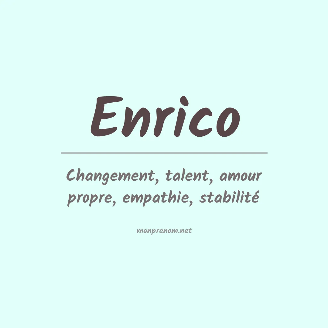 Prénom Enrico