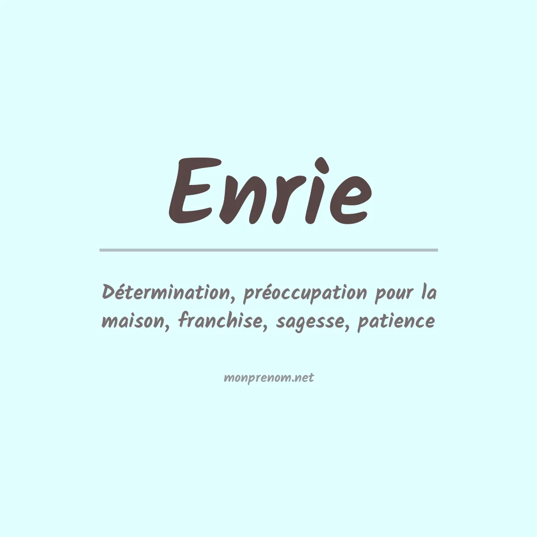 Signification du prénom Enrie