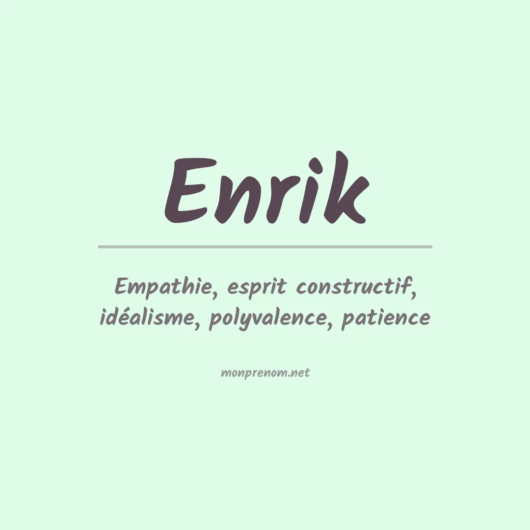 Signification du prénom Enrik