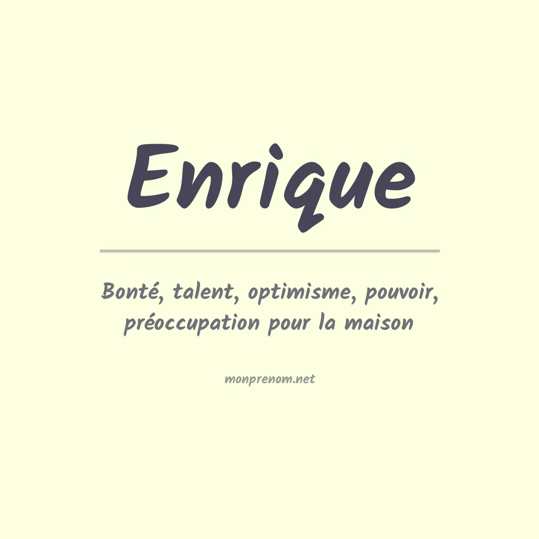Prénom Enrique