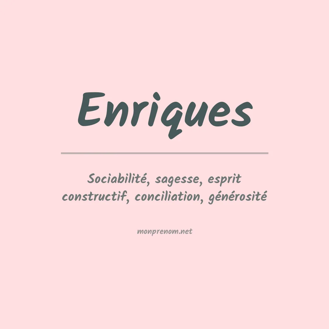 Prénom Enriques