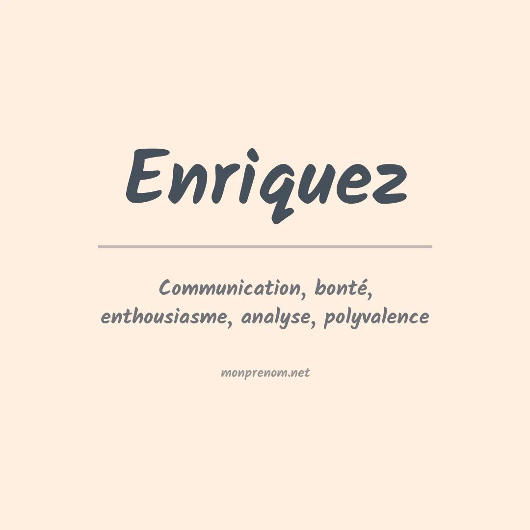Prénom Enriquez