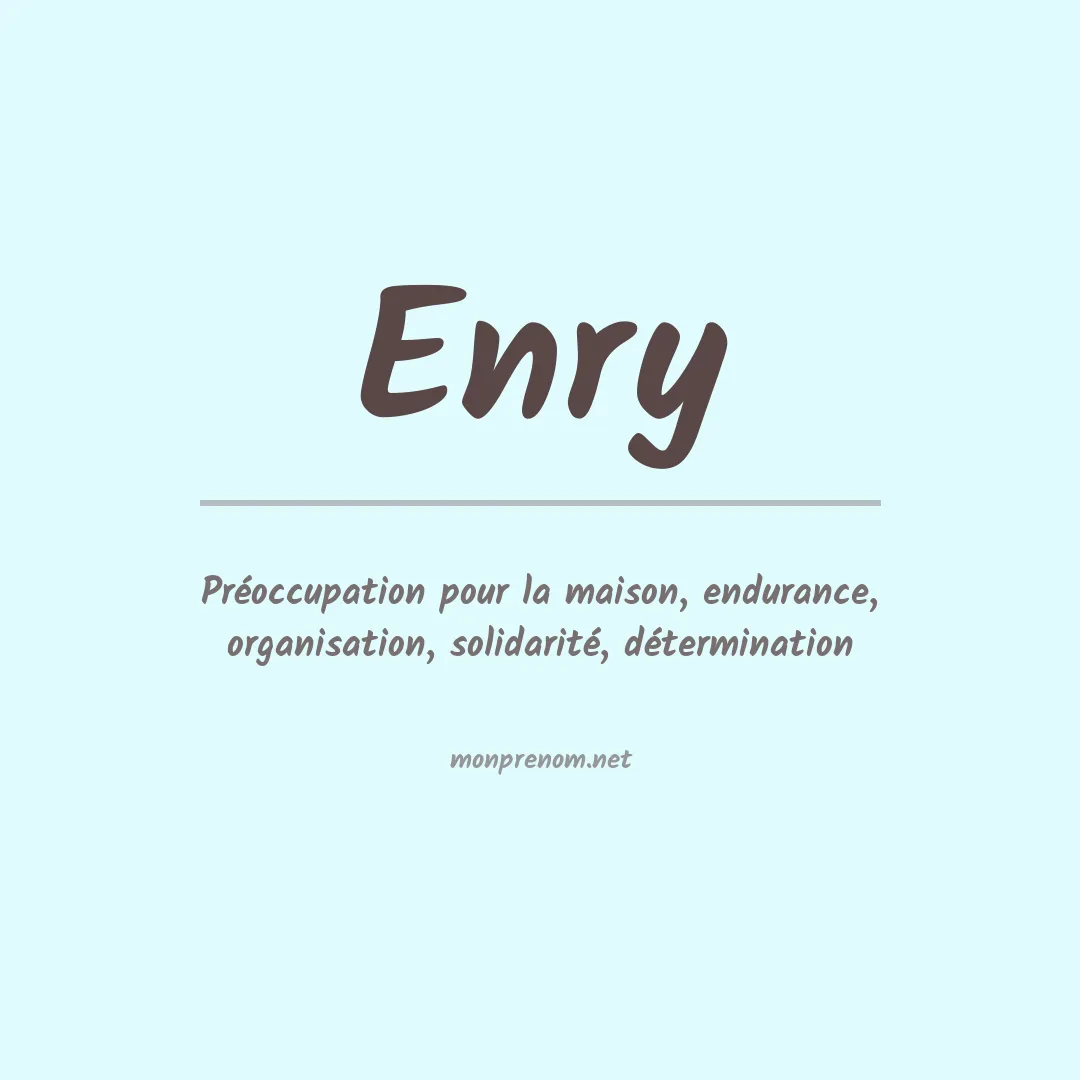 Prénom Enry