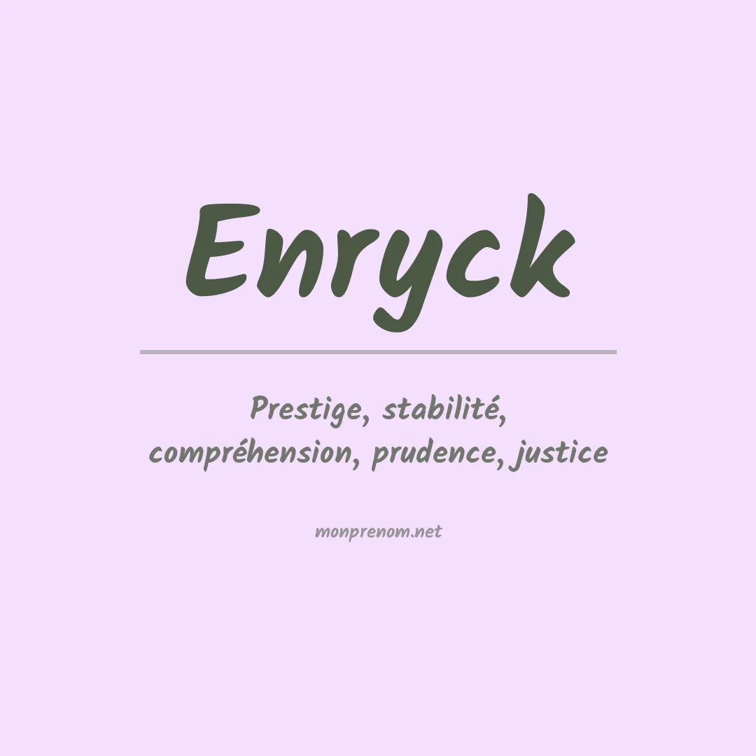 Signification du prénom Enryck