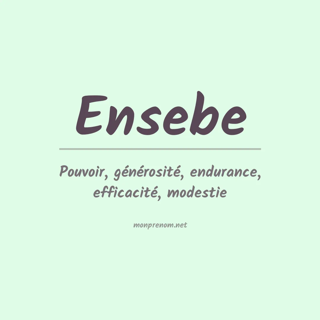 Prénom Ensebe