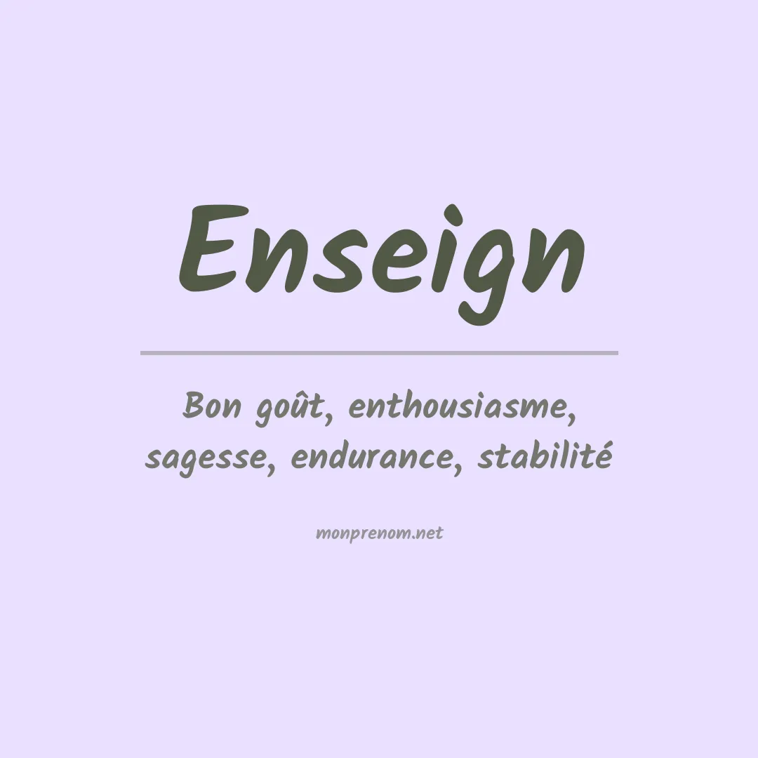 Prénom Enseign