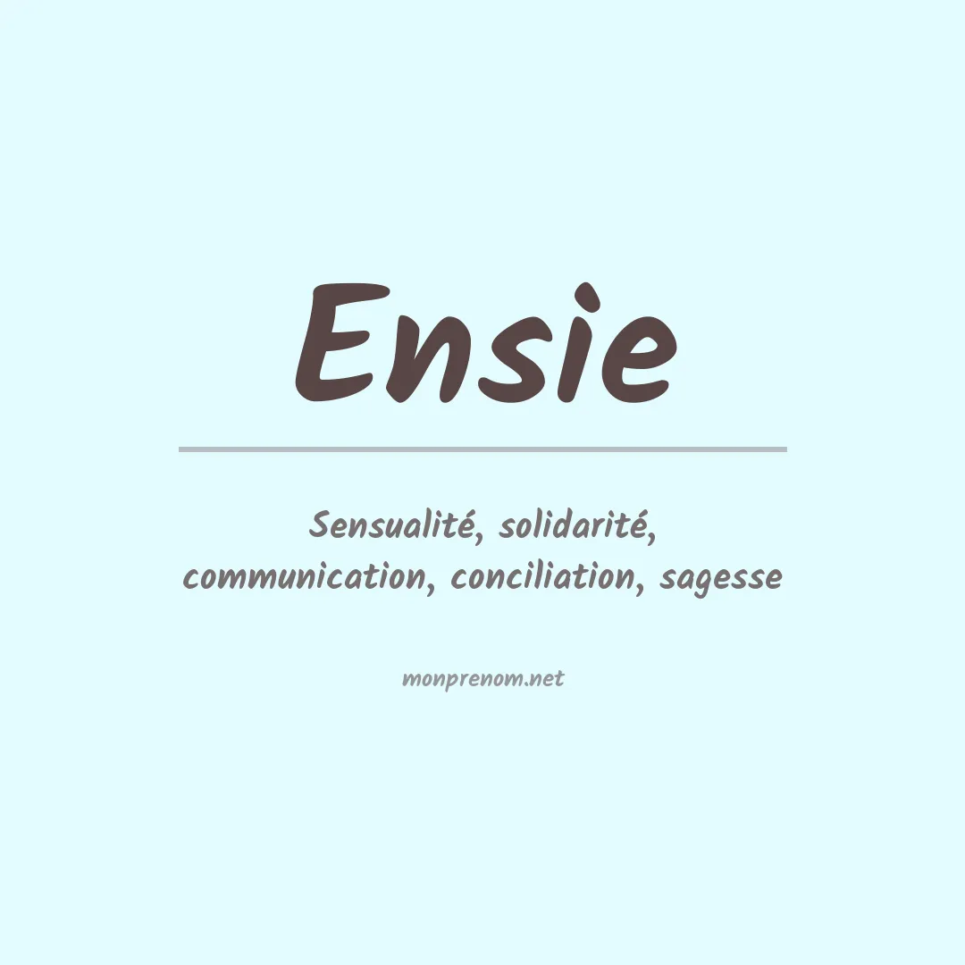 Prénom Ensie