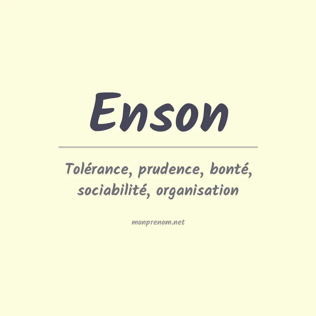 Prénom Enson