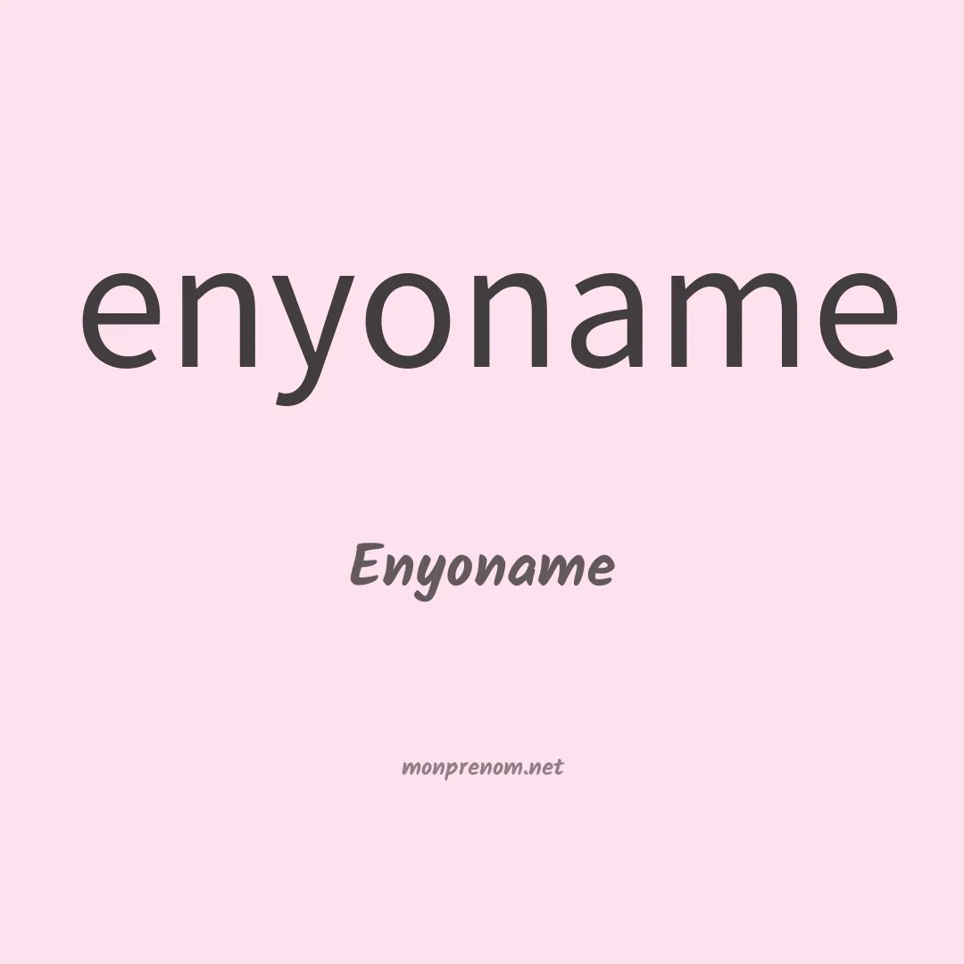 Enyoname en chinois