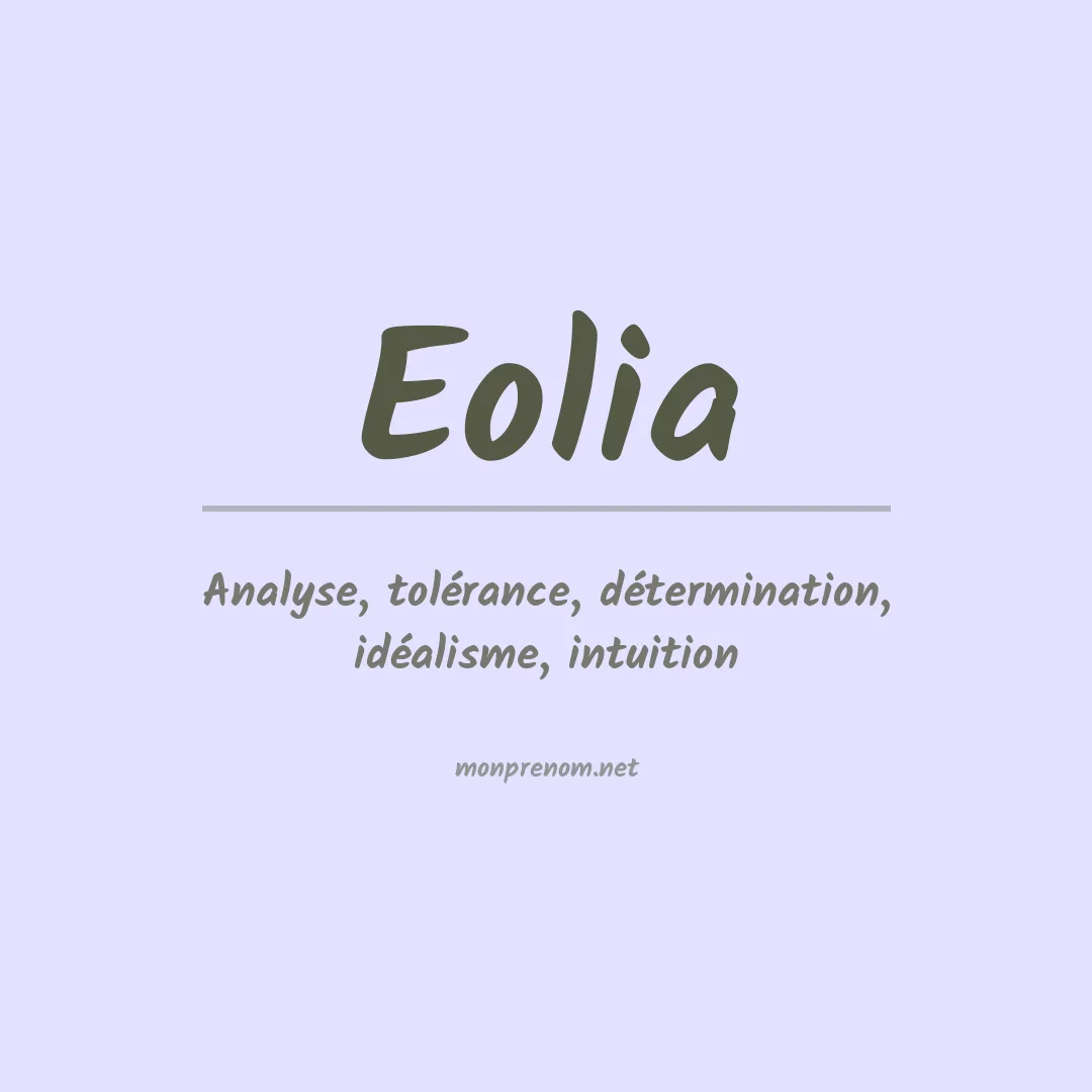 Prénom Eolia