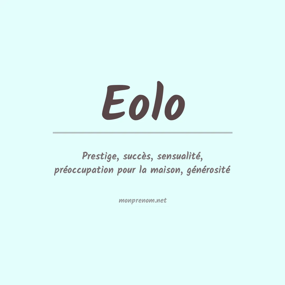 Prénom Eolo