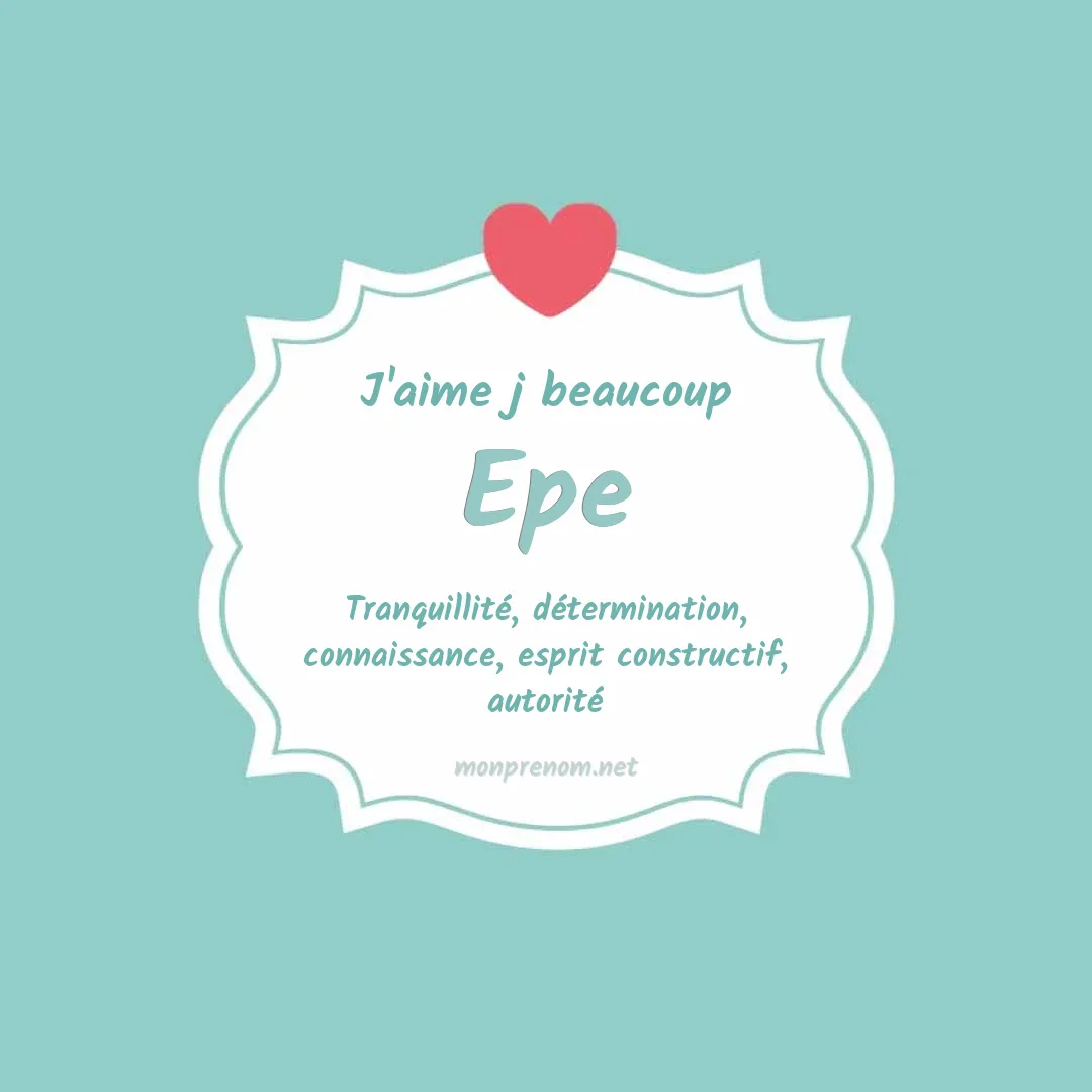 J'aime beaucoup Epe