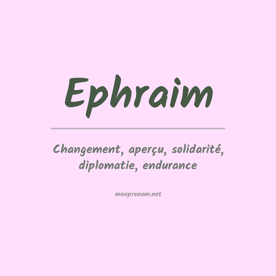 Prénom Ephraim