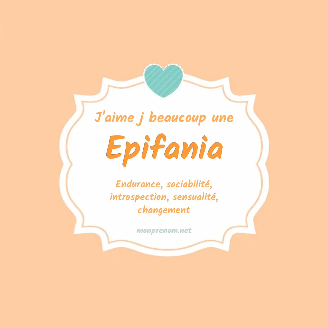 J'aime beaucoup Epifania