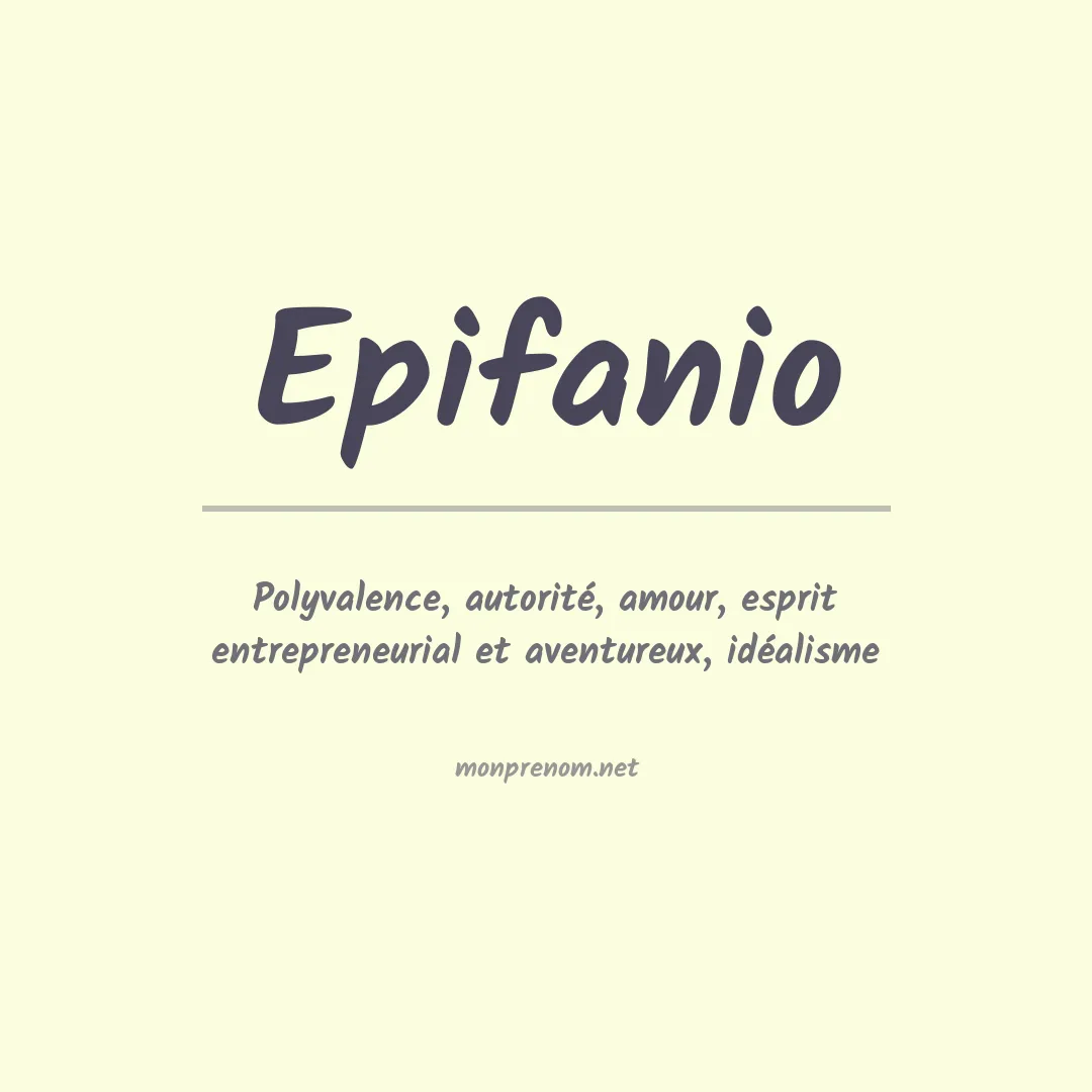 Prénom Epifanio