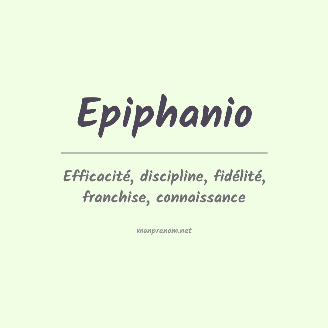 Signification du prénom Epiphanio