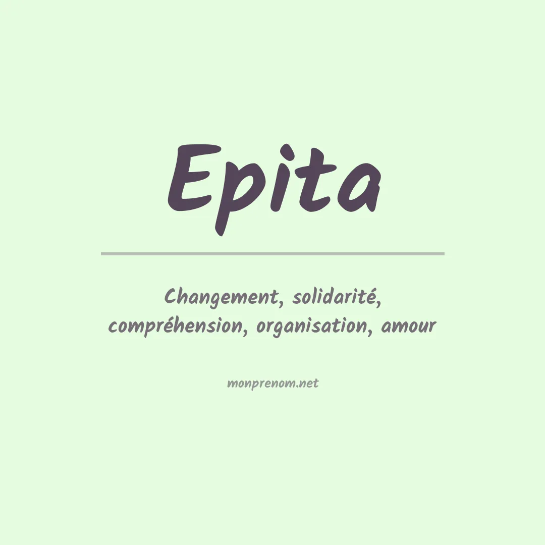 Prénom Epita