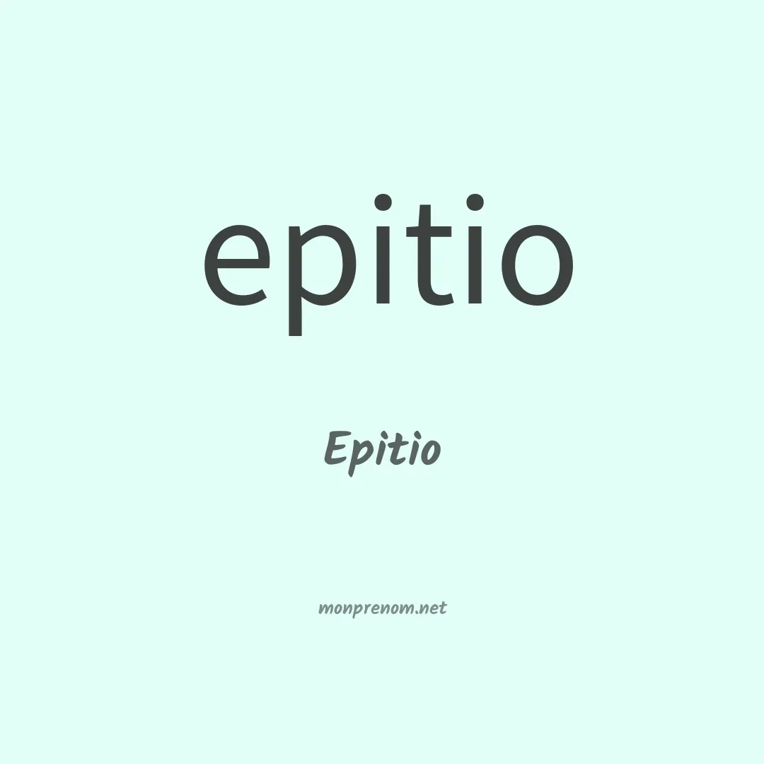 Epitio en chinois