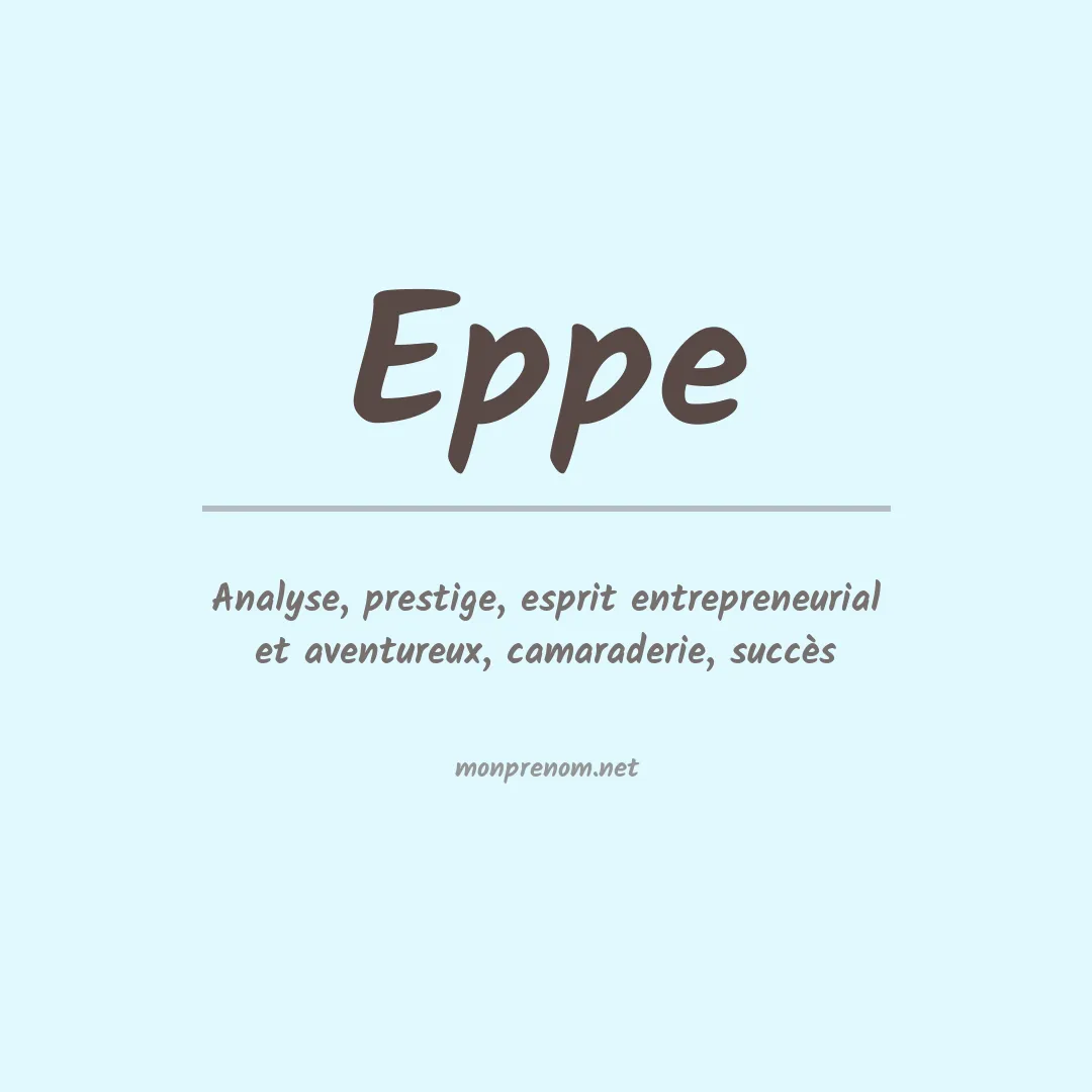 Signification du prénom Eppe