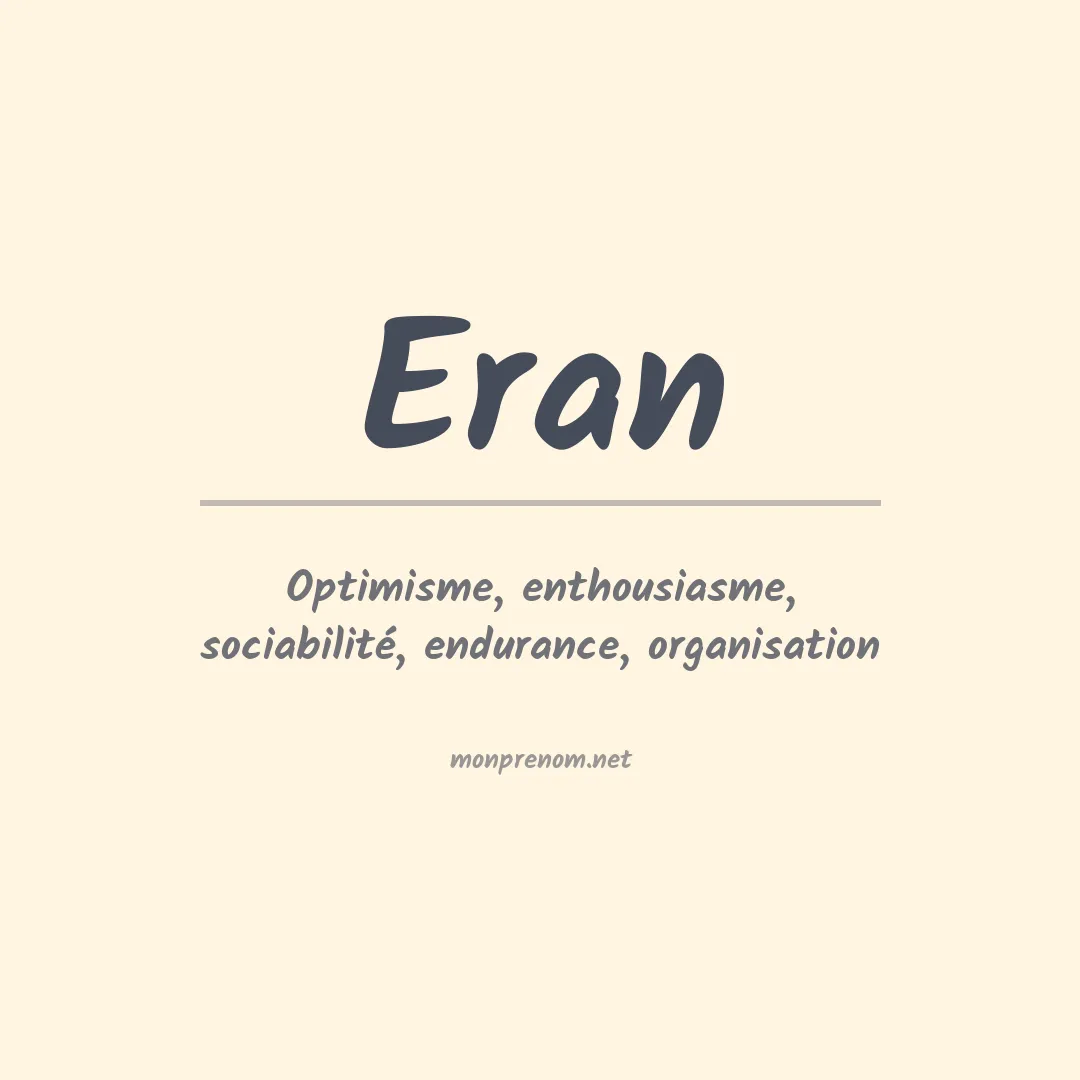 Signification du prénom Eran
