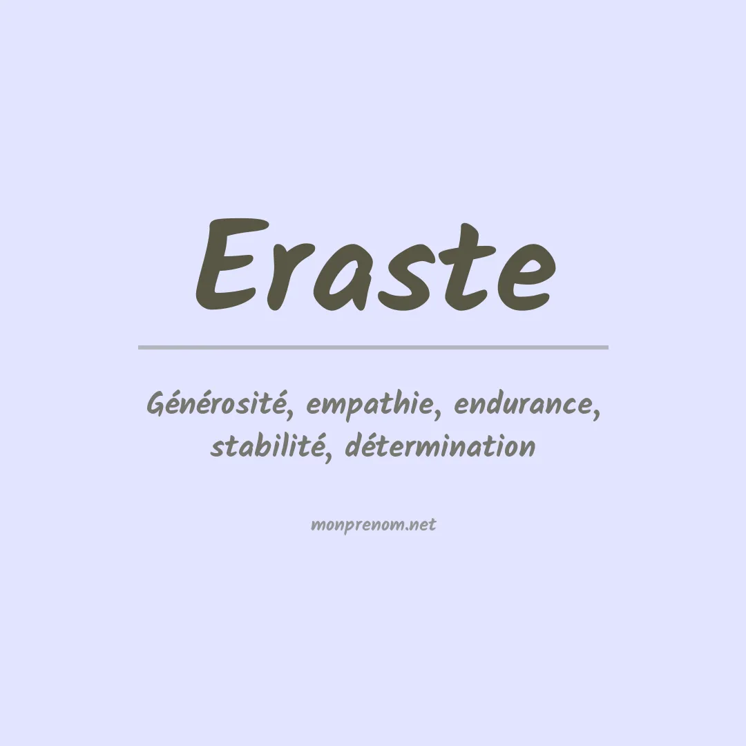Prénom Eraste