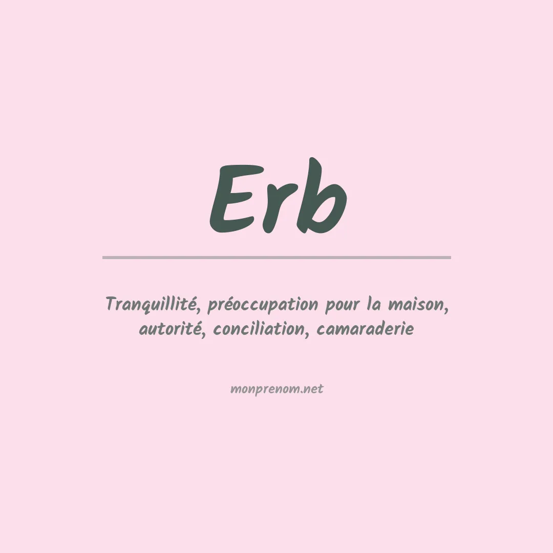 Prénom Erb