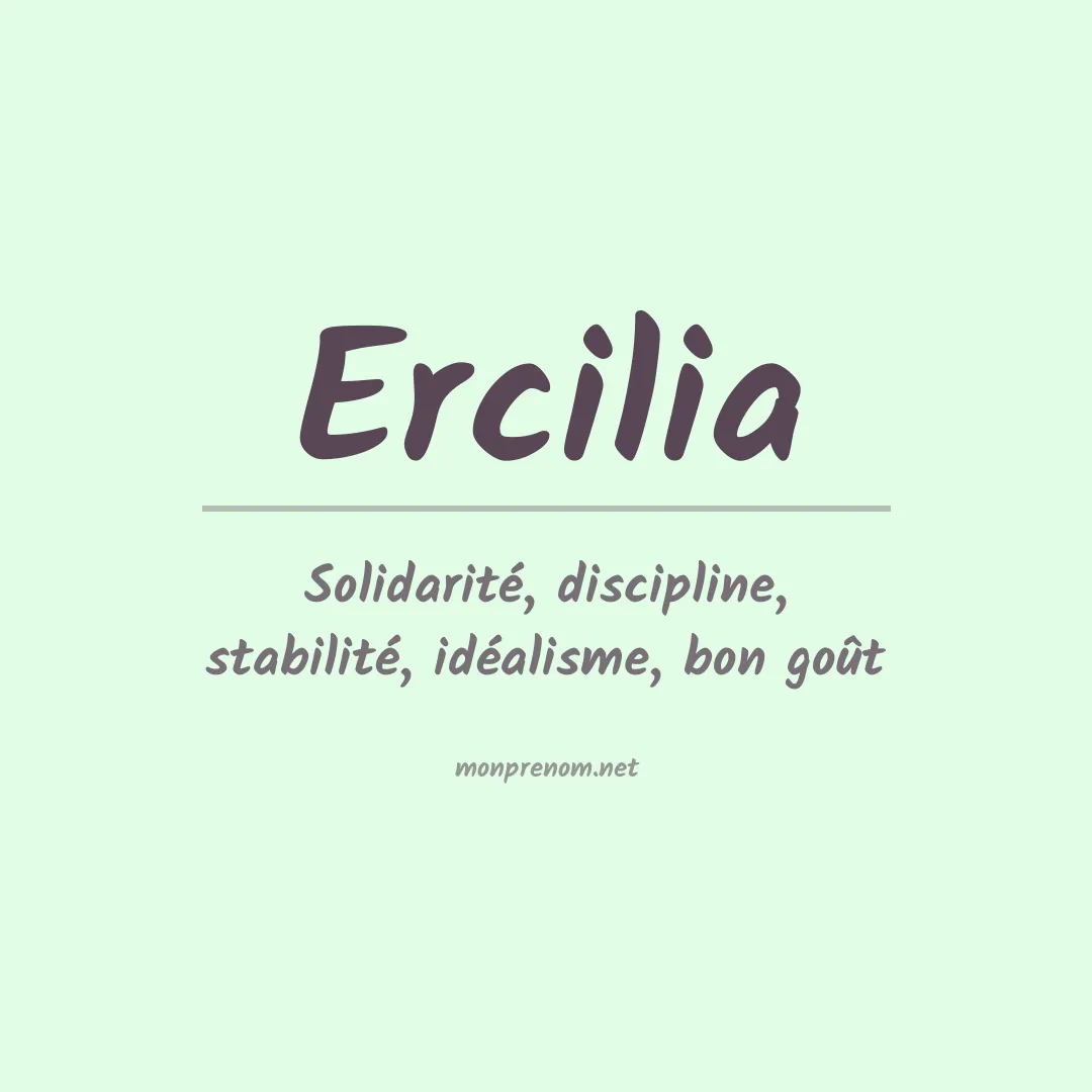 Prénom Ercilia