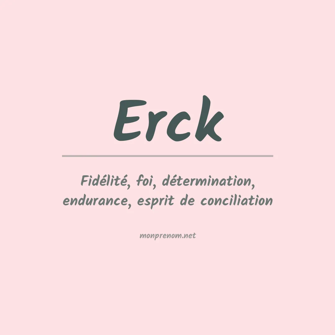 Prénom Erck