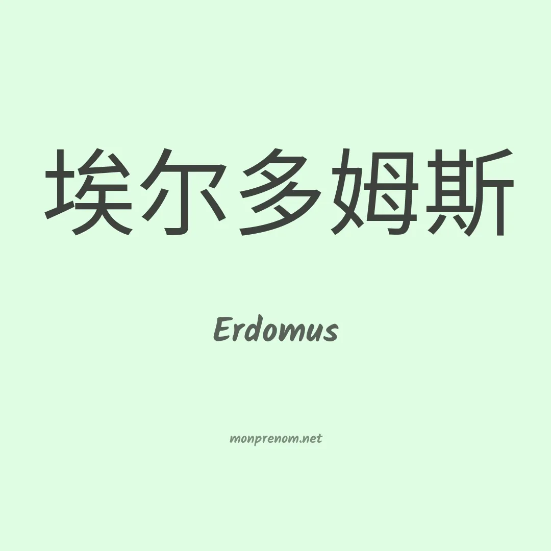 Erdomus en chinois