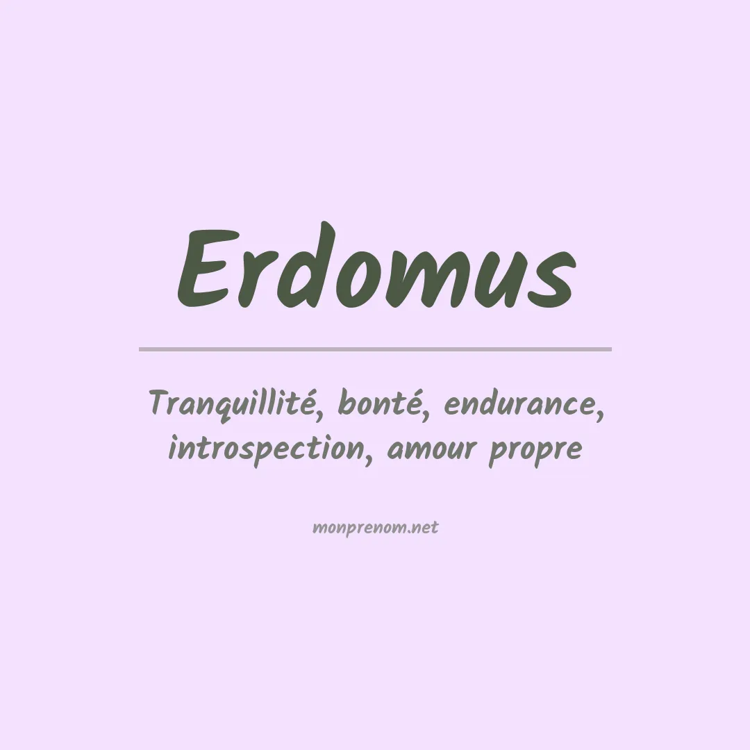 Signification du prénom Erdomus