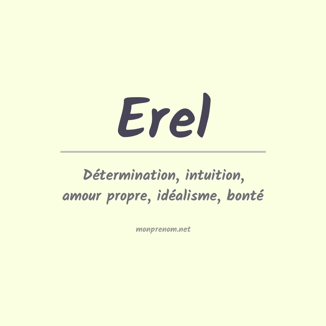 Signification du prénom Erel