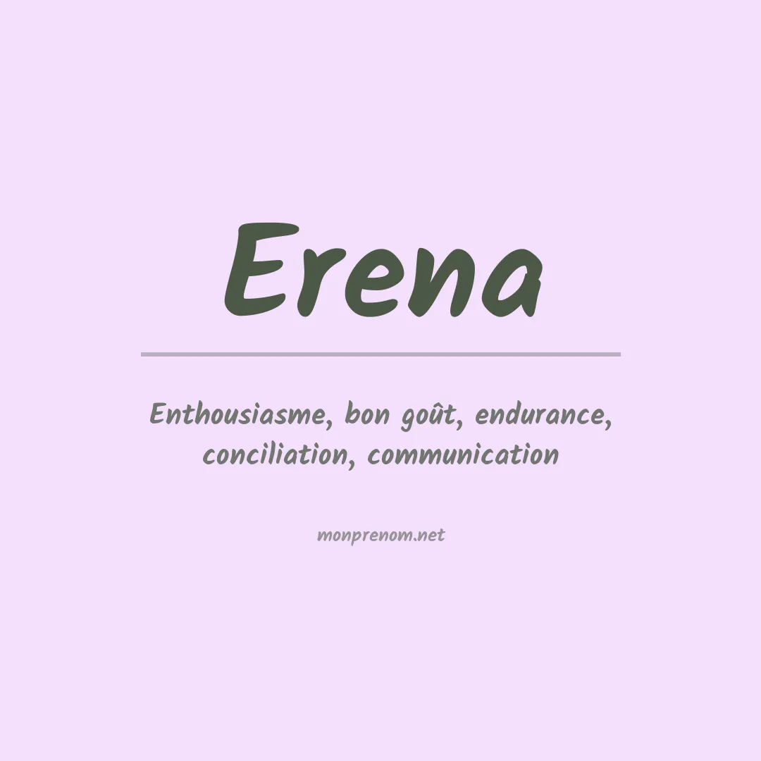 Signification du prénom Erena