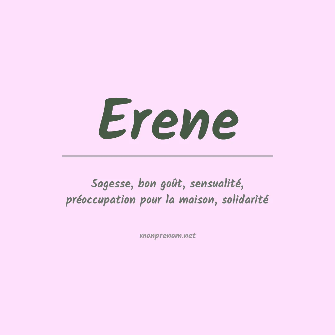 Prénom Erene
