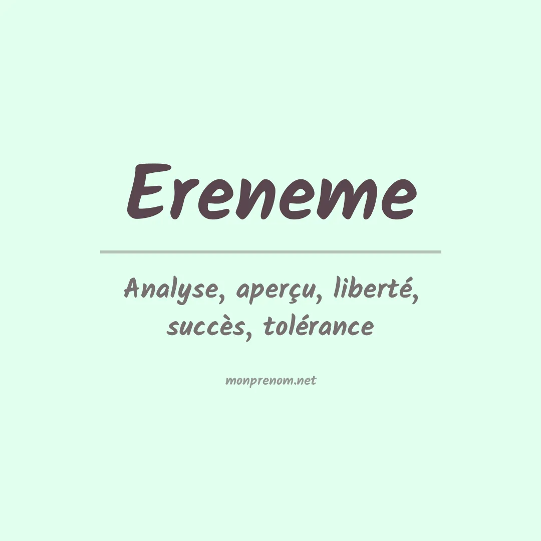 Prénom Ereneme