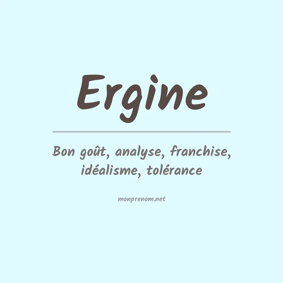 Signification du prénom Ergine