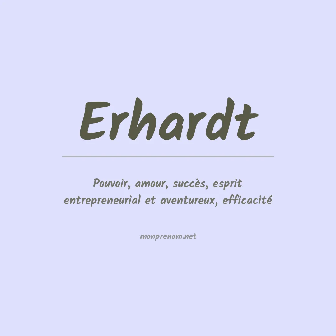 Prénom Erhardt