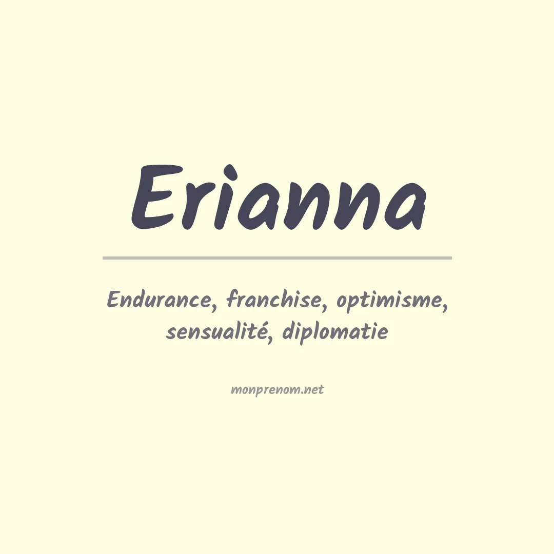 Signification du prénom Erianna
