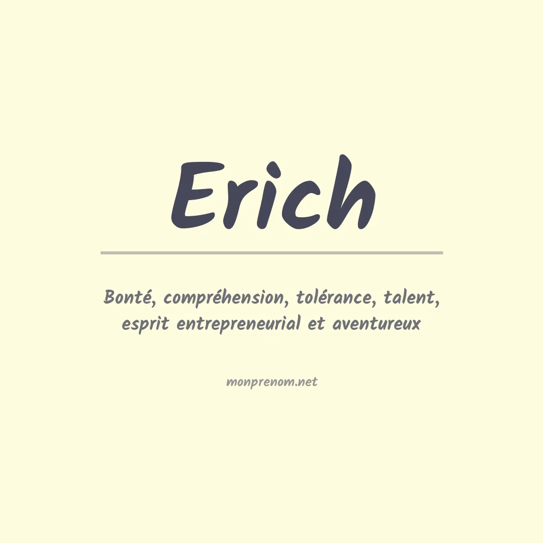 Prénom Erich