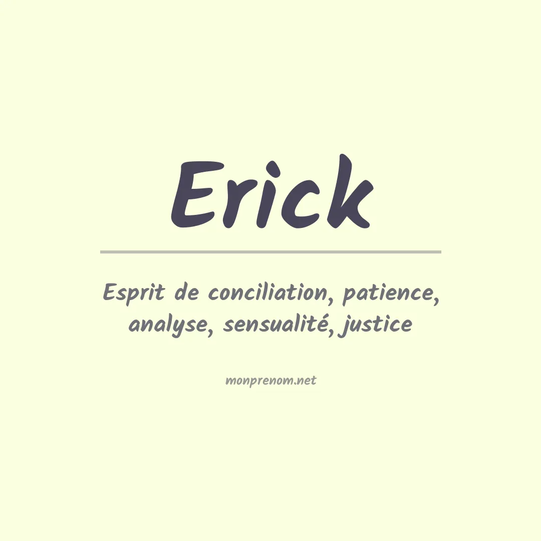 Prénom Erick