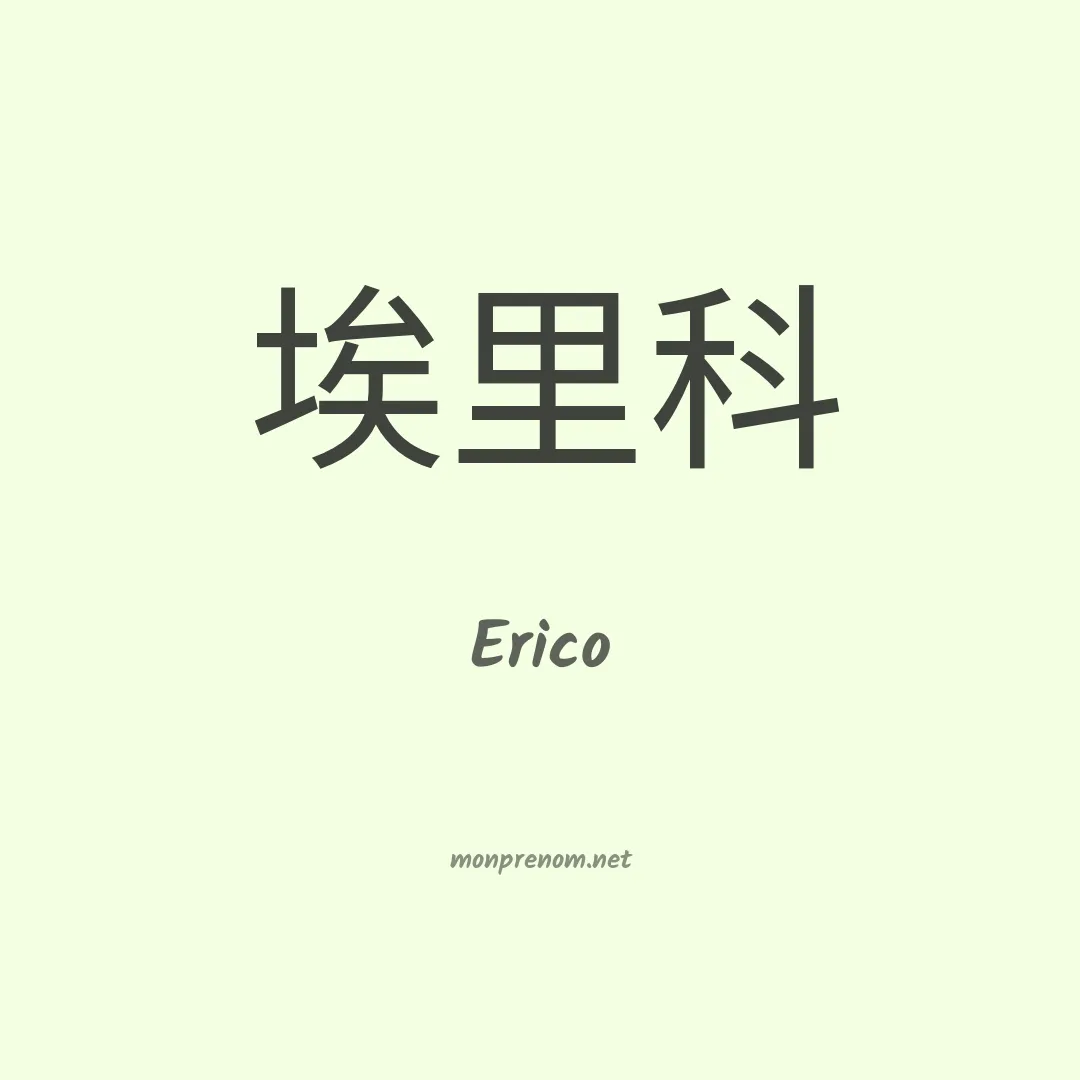 Erico en chinois