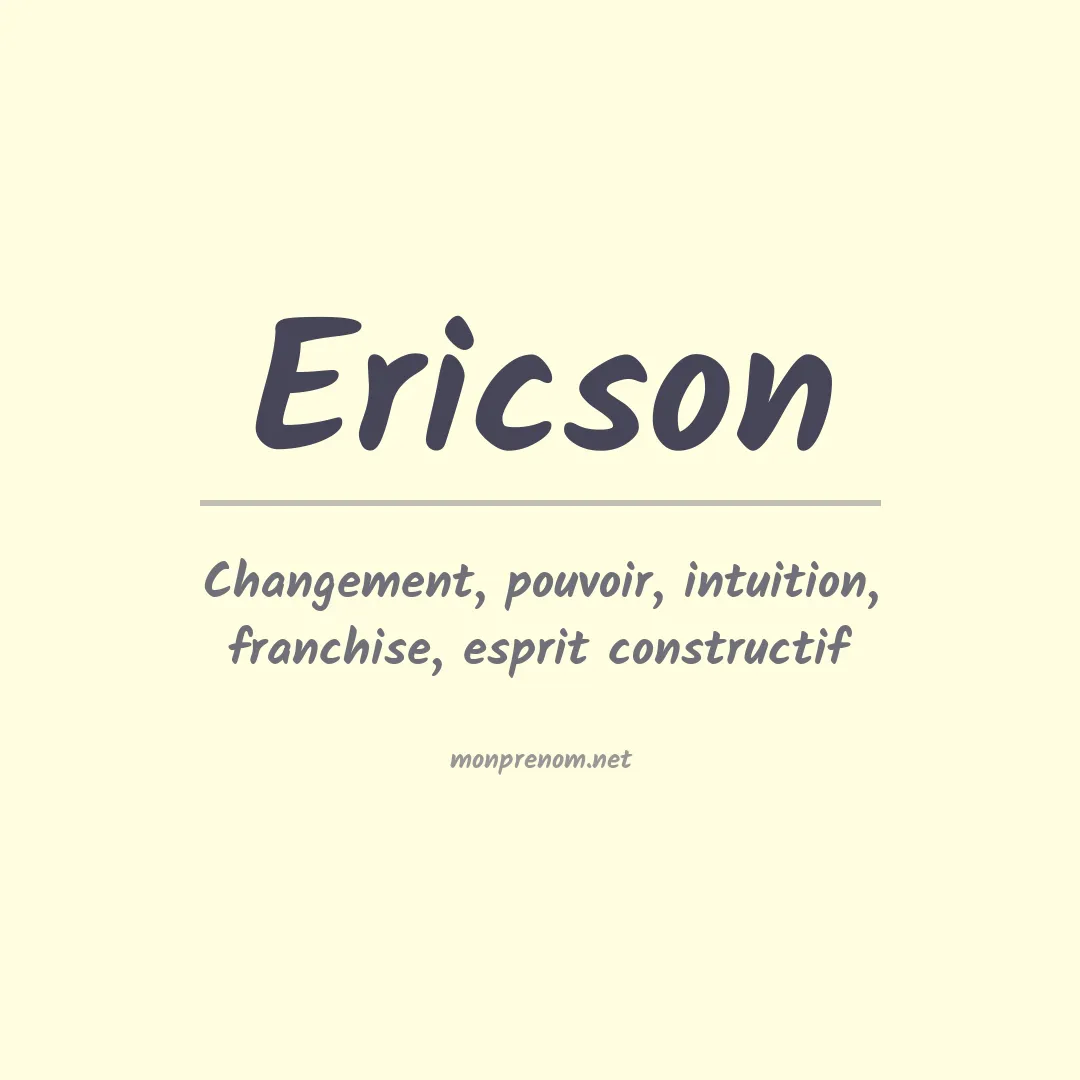 Prénom Ericson