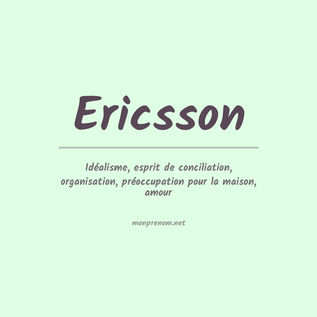 Prénom Ericsson