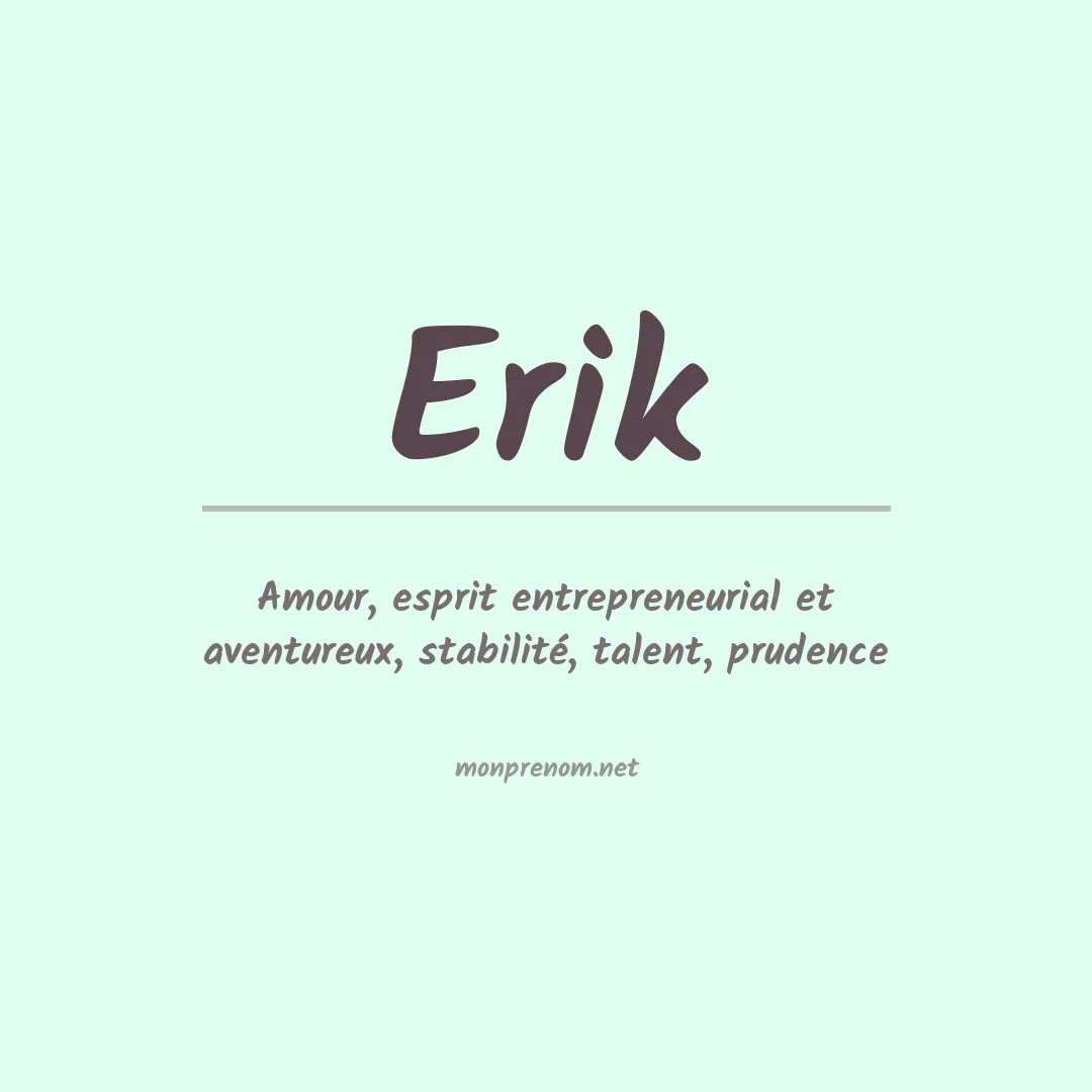 Prénom Erik