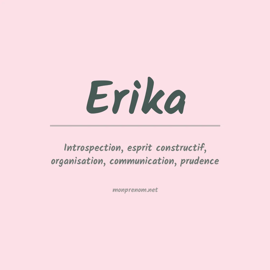 Prénom Erika