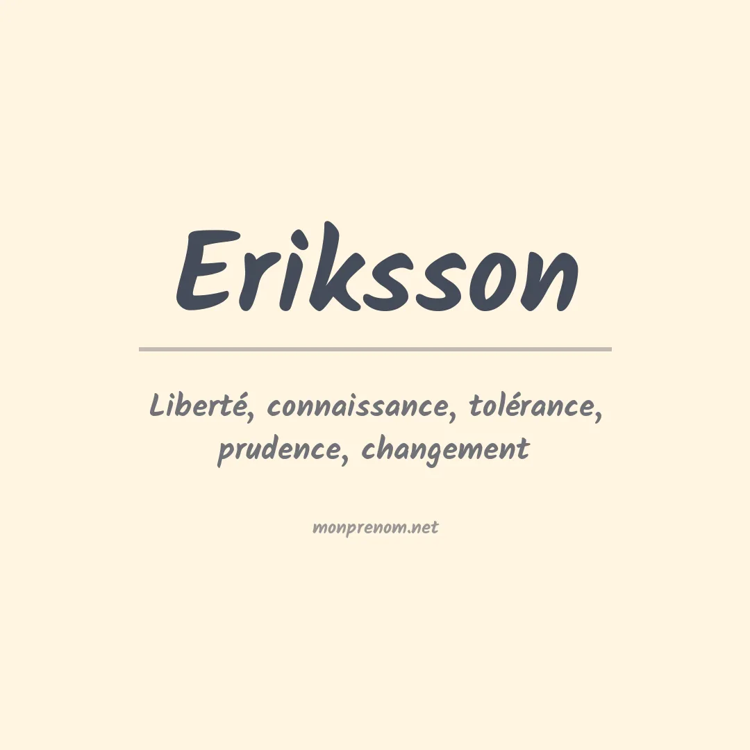 Prénom Eriksson