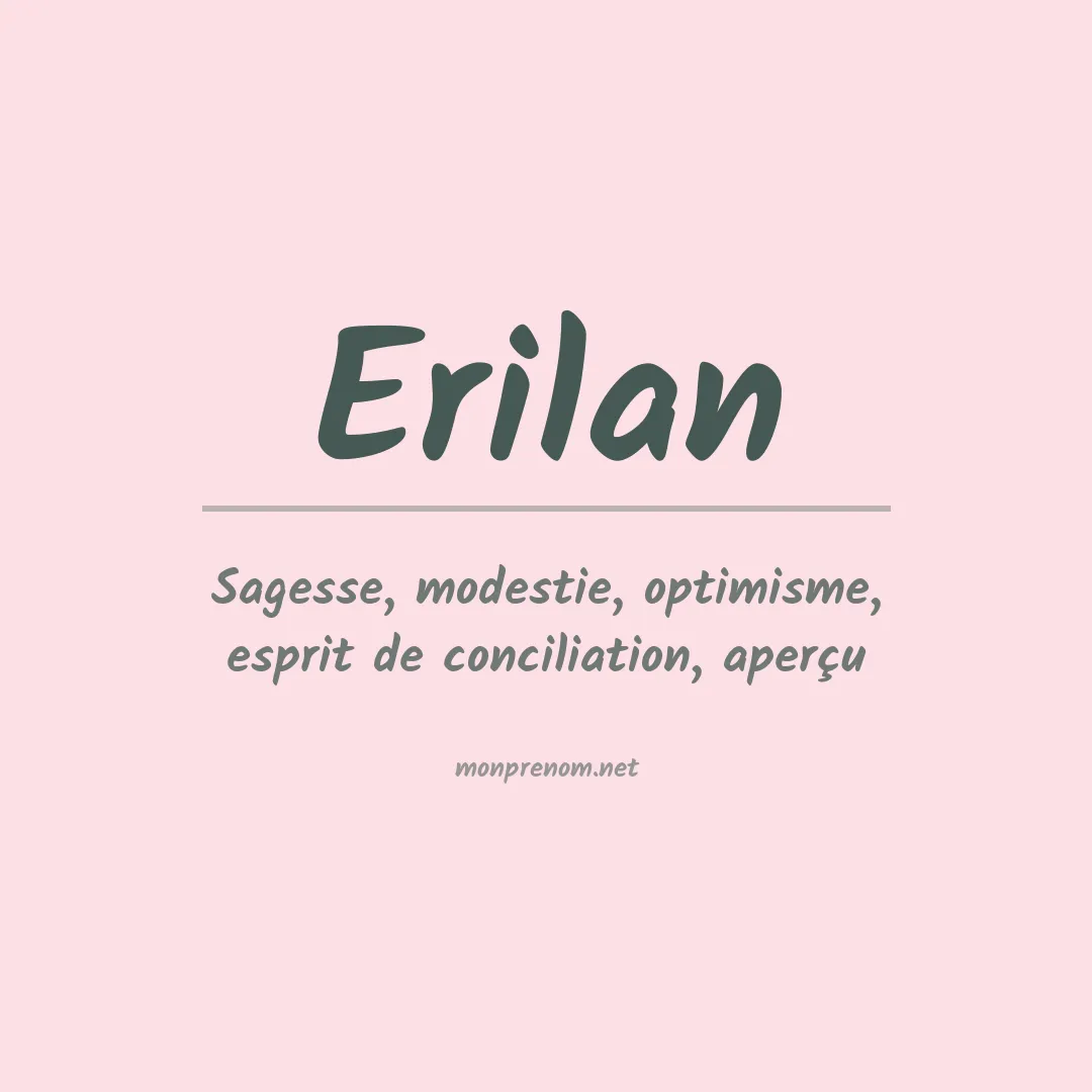 Prénom Erilan