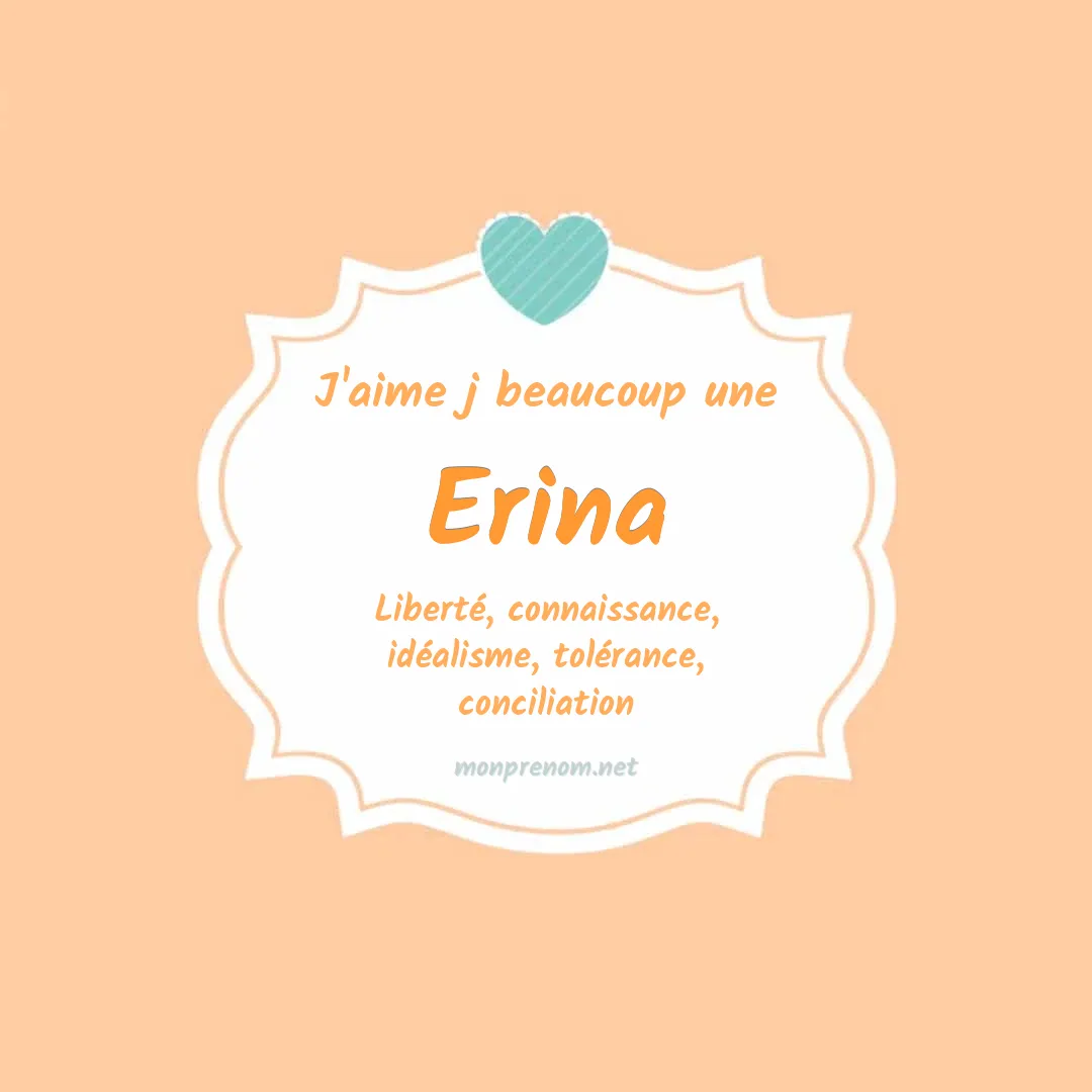 J'aime beaucoup Erina